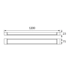 Fladt LED armatur | 120cm | 10-Pak | CCT | 25/30/40W | LOTOS | Hvid