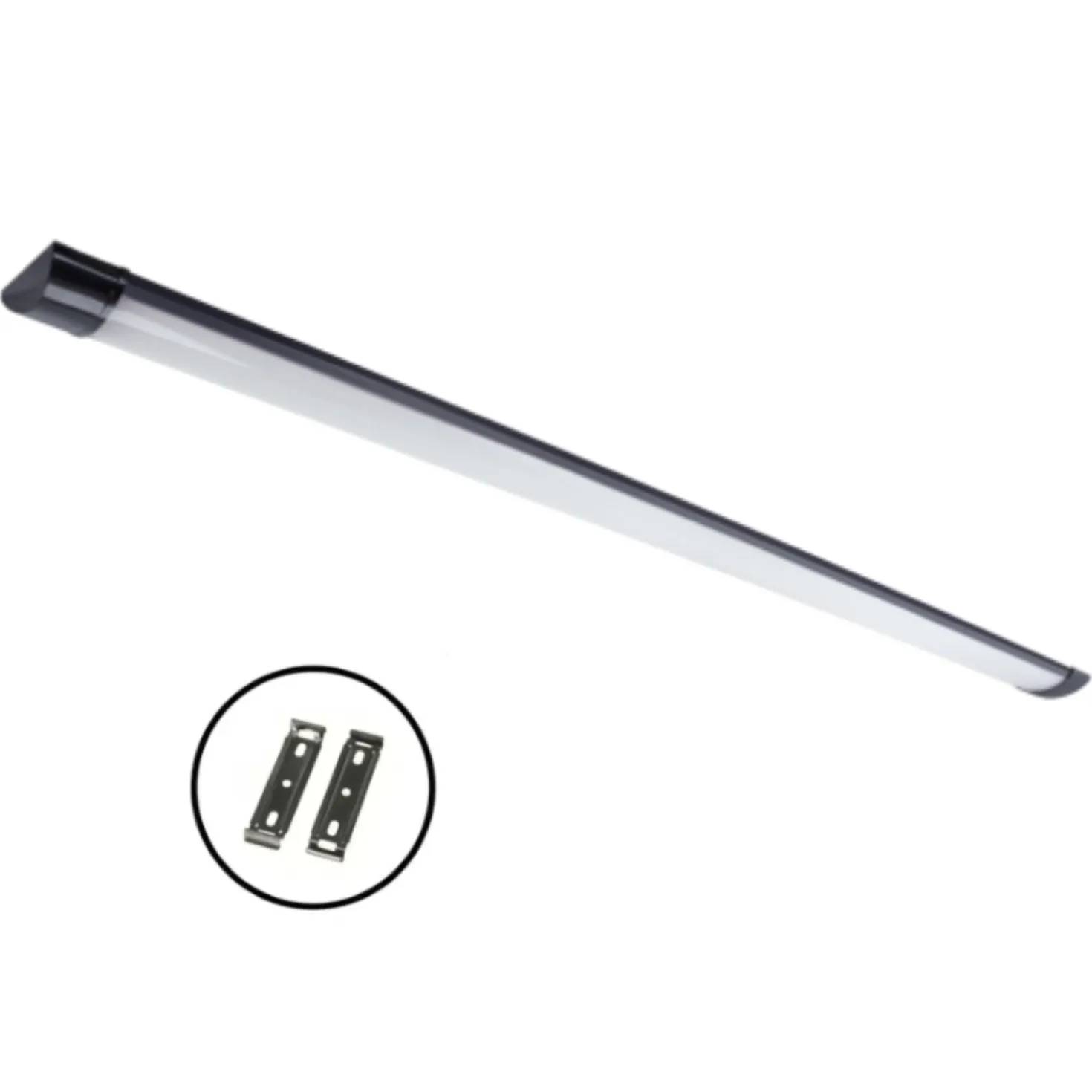 Fladt LED armatur | 120cm | 10-Pak | CCT | 25/30/40W | LOTOS | Sort