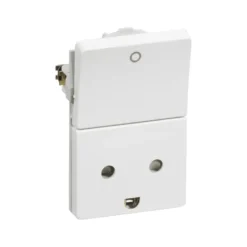 Fuga Stikkontakt M/J 2-polet med afbryder | 1,5M | Hvid