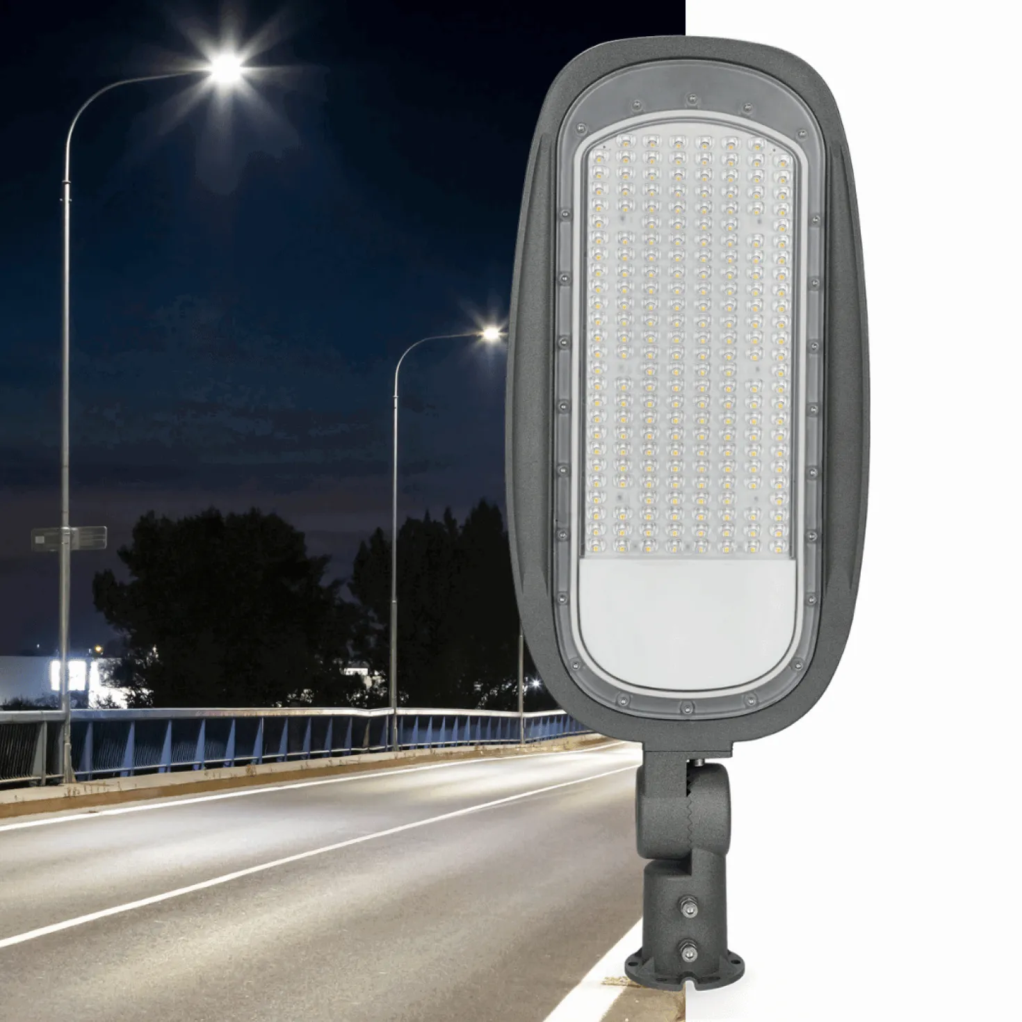 Gadelampe | 4000K | 27000lm | 200W | IP66 | VESPA PRO | Sort