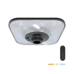 Gadelampe Solcelle | 3CCT | 3800lm | IP54 | Skumrings-og bevægelsesensor | SOLSUMI SQUARE | Sort