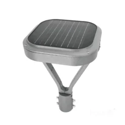 Gadelampe Solcelle & 230V | 4000K | 2000lm | 14W | IP65 | Skumrings-og bevægelsessensor | HYBRID | Grå