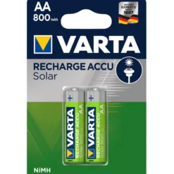 Genopladelige batterier AA | Optimeret til Solcellelamper | Varta | 2 stk. (43361)