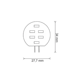 G4 LED Pære | 1.5W | 3000K | 120lm | 12V