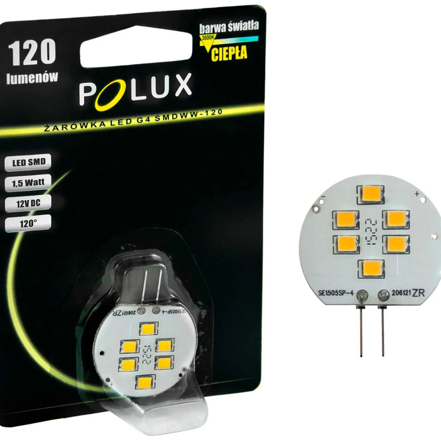 G4 LED Pære | 1.5W | 3000K | 120lm | 12V