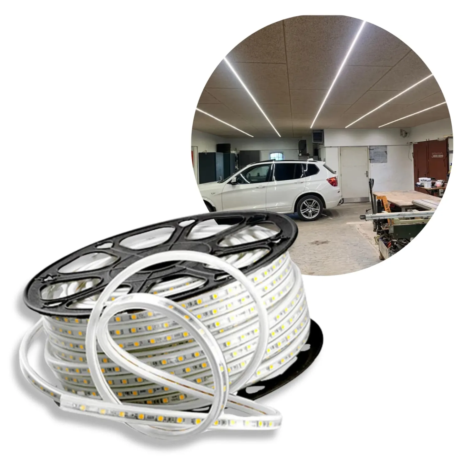 GLORIE LED Strip 230V | 4000K | 1100lm/m | 8W/m