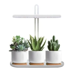 Grolys til Krydderurter | 2 pak | 13,4 PPF | 12W | Justerbar Højde | Timer | BLOOM | Hvid
