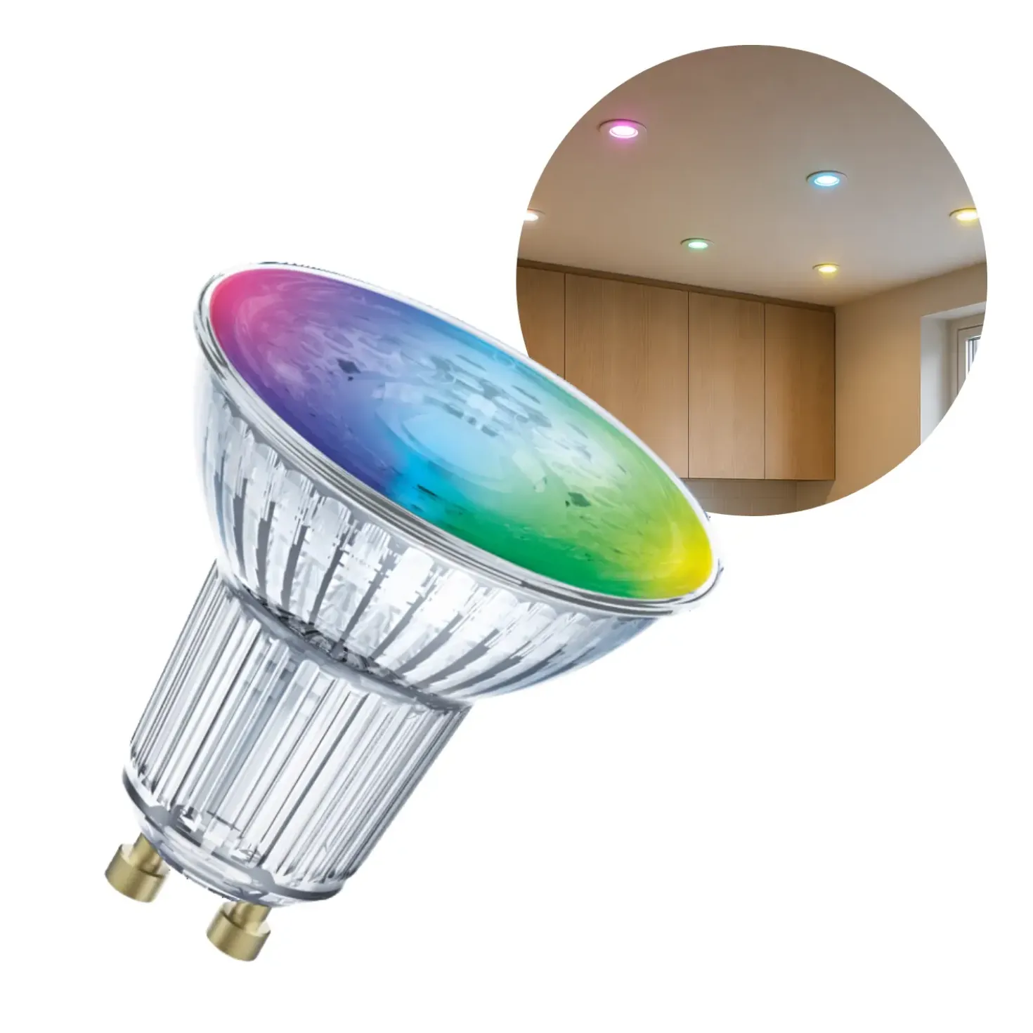 GU10 Indbygningsspot | 20-Pak | inkl. Zigbee Pærer | RGB+CCT | 300lm | 4.9W | VENTA | Hvid