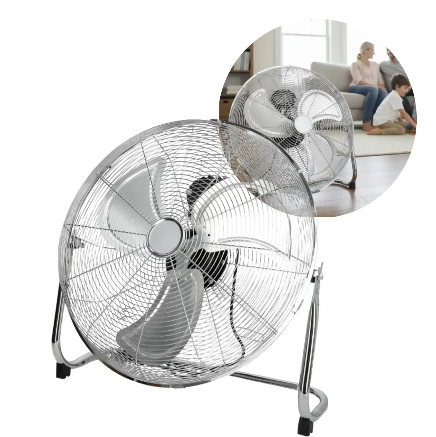 Gulvventilator | 100W | Ø50cm | 3 hastigheder | VIENTO