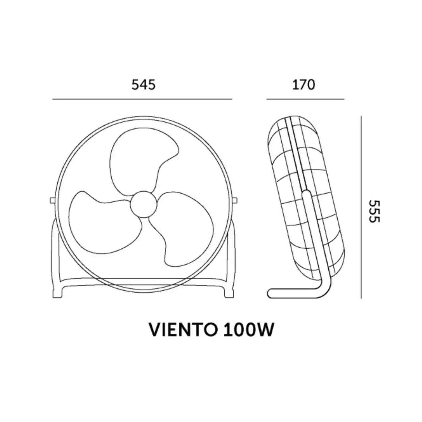 Gulvventilator | 100W | Ø50cm | 3 hastigheder | VIENTO