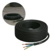 Gummikabel 3g1,5 mm² | 20 meter | 70°C | Sort