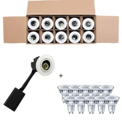 Gu10 Spot PRIMA | Inkl. Philips Master Gu10 Pære | 2700K | 10 stk. pakke (Sætpris)