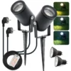Havespot | 2-Pak | Justerbar Hvid Lysnuance | Inkl. 2m Kabel med Stik | BREMEN