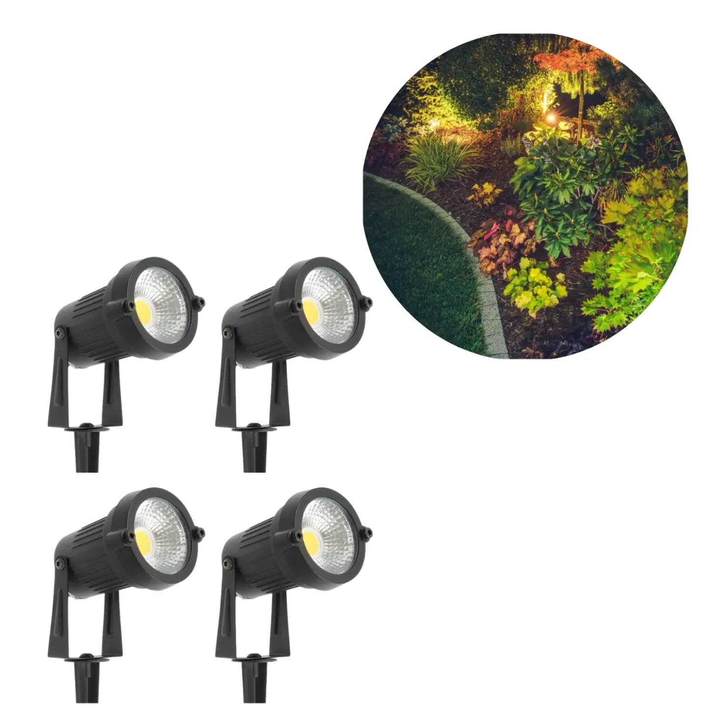 Havespot | 4-Pak | 3000K | 400lm | 5W | BLAKE | Sort
