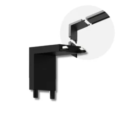 90° Hjørnestykke til SlimTrack Skinnesystem | 24 Volt | Sort