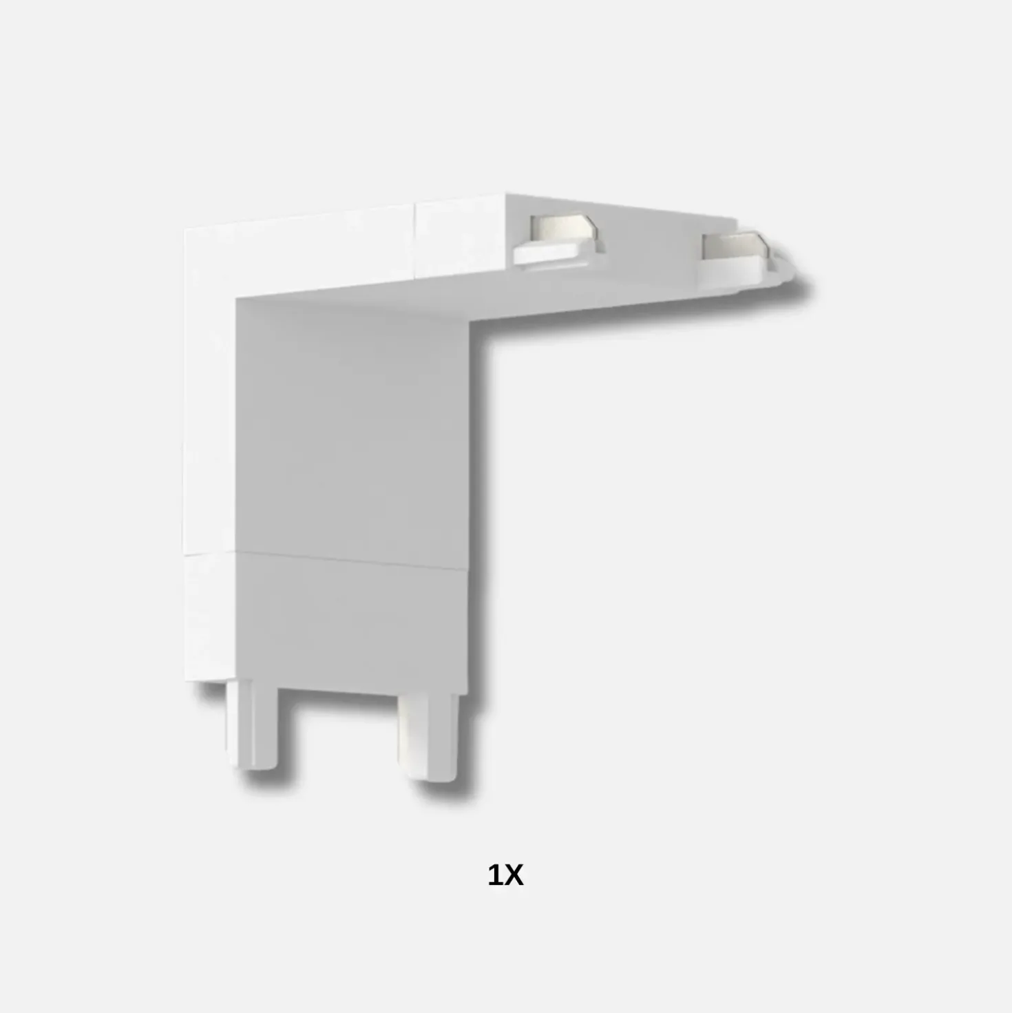 90° Hjørnestykke til SlimTrack Skinnesystem | 24 Volt | Hvid