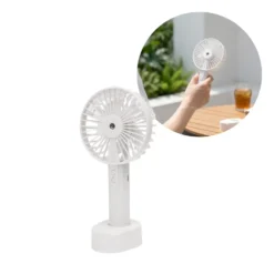 Håndholdt Ventilator | Genopladelig via USB-C | Støjsvag | Hvid