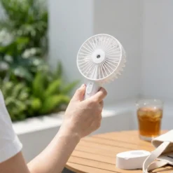Håndholdt Ventilator | 4-Pak | Genopladelige via USB-C | Støjsvag | Hvid