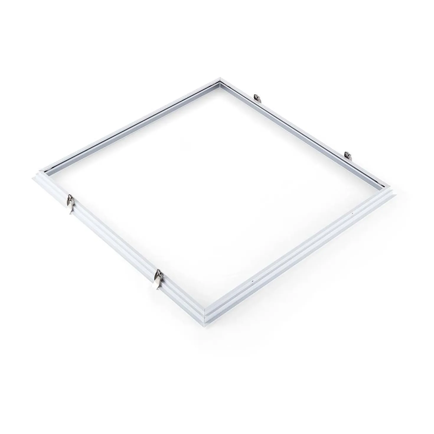 Indbygningsramme til LED Panel 60x60 | 25mm | Klik til Gips & Troldtekt | Hvid