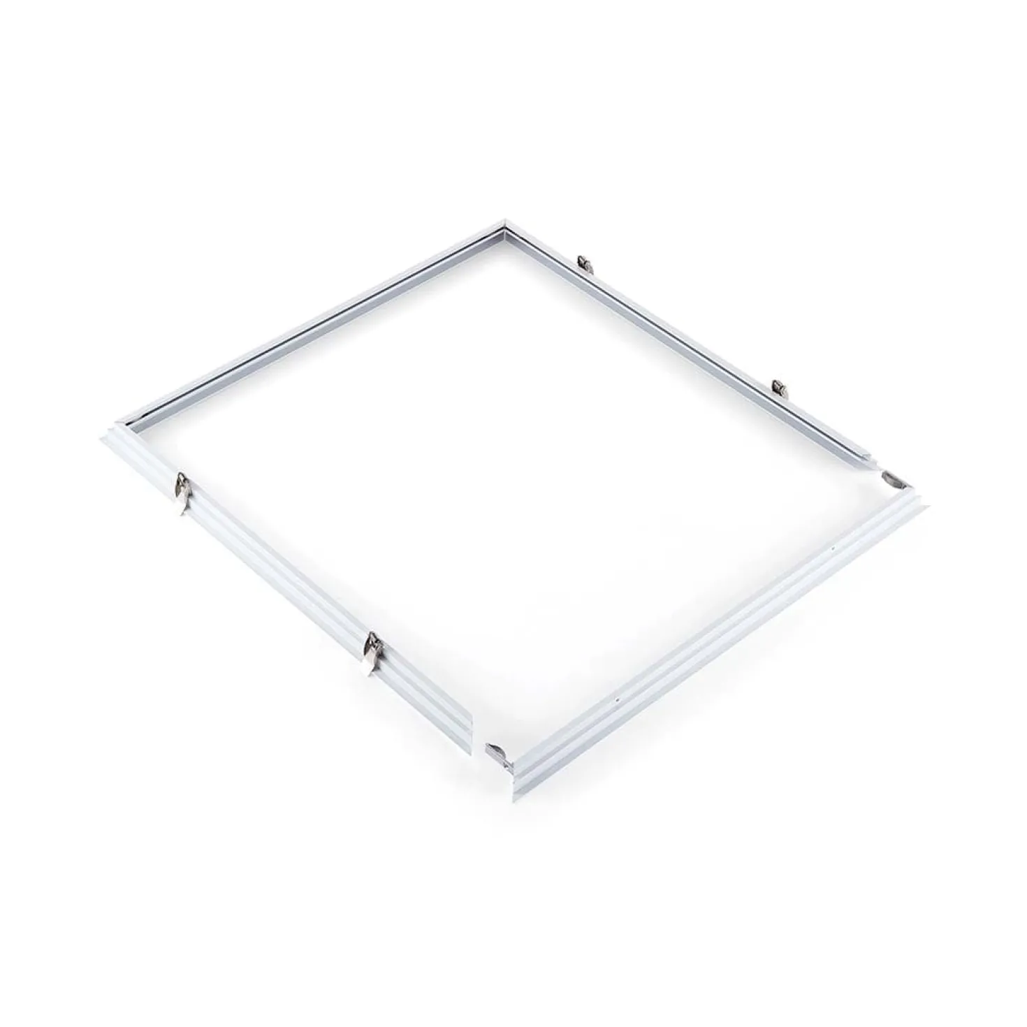 Indbygningsramme til LED Panel 60x60 | 25mm | Klik til Gips & Troldtekt | Hvid