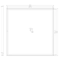 Indbygningsramme til LED Panel 60x60 | 10-Pak | 25mm | Klik til Gips & Troldtekt | Hvid