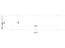 Indbygningsramme til LED Panel 30x120 | 25mm | Klik til Gips & Troldtekt | Hvid