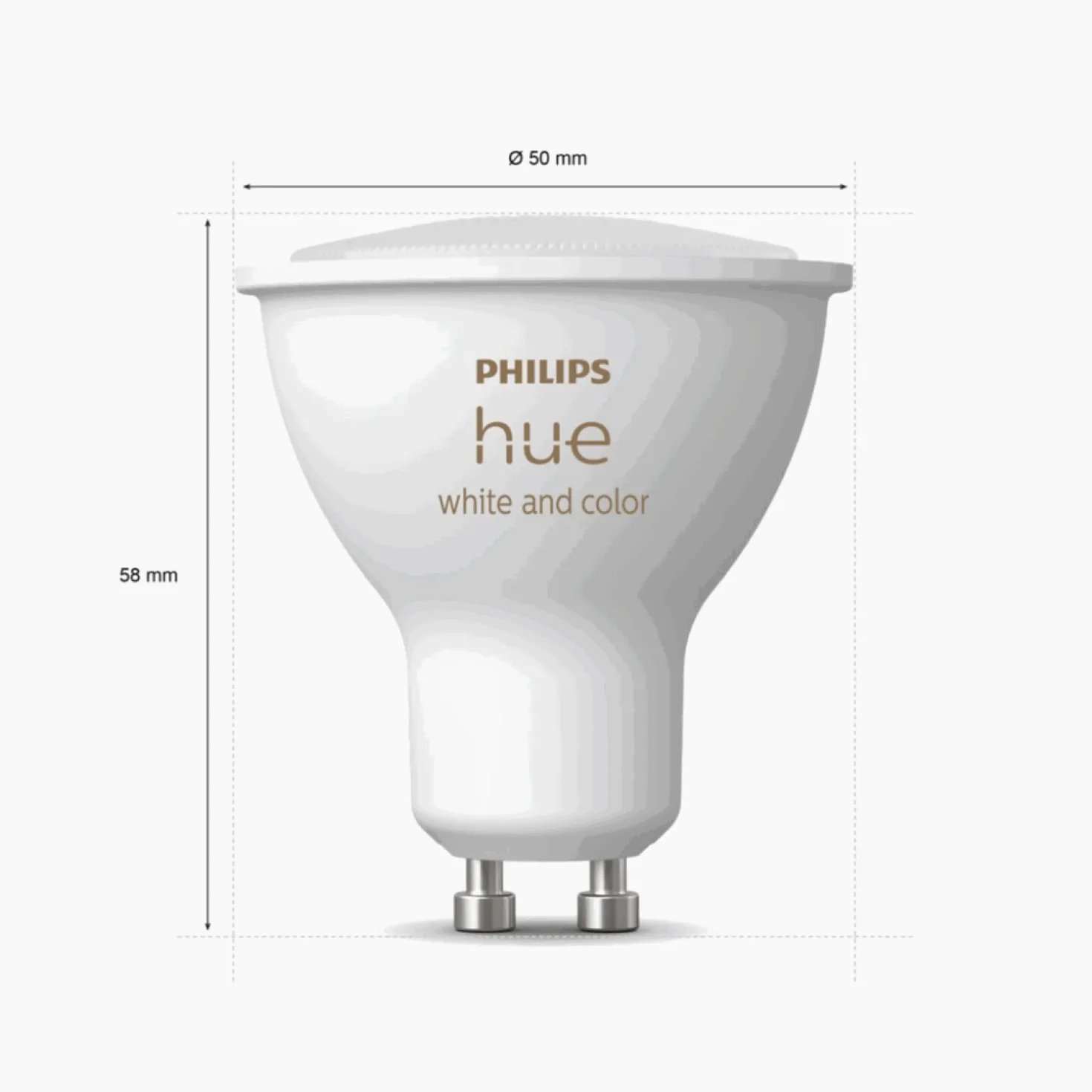 Indbygningsspot | 3-Pak | Inkl. Philips Hue GU10 | White & Color Ambiance | 400lm | 4,2W | Hvid