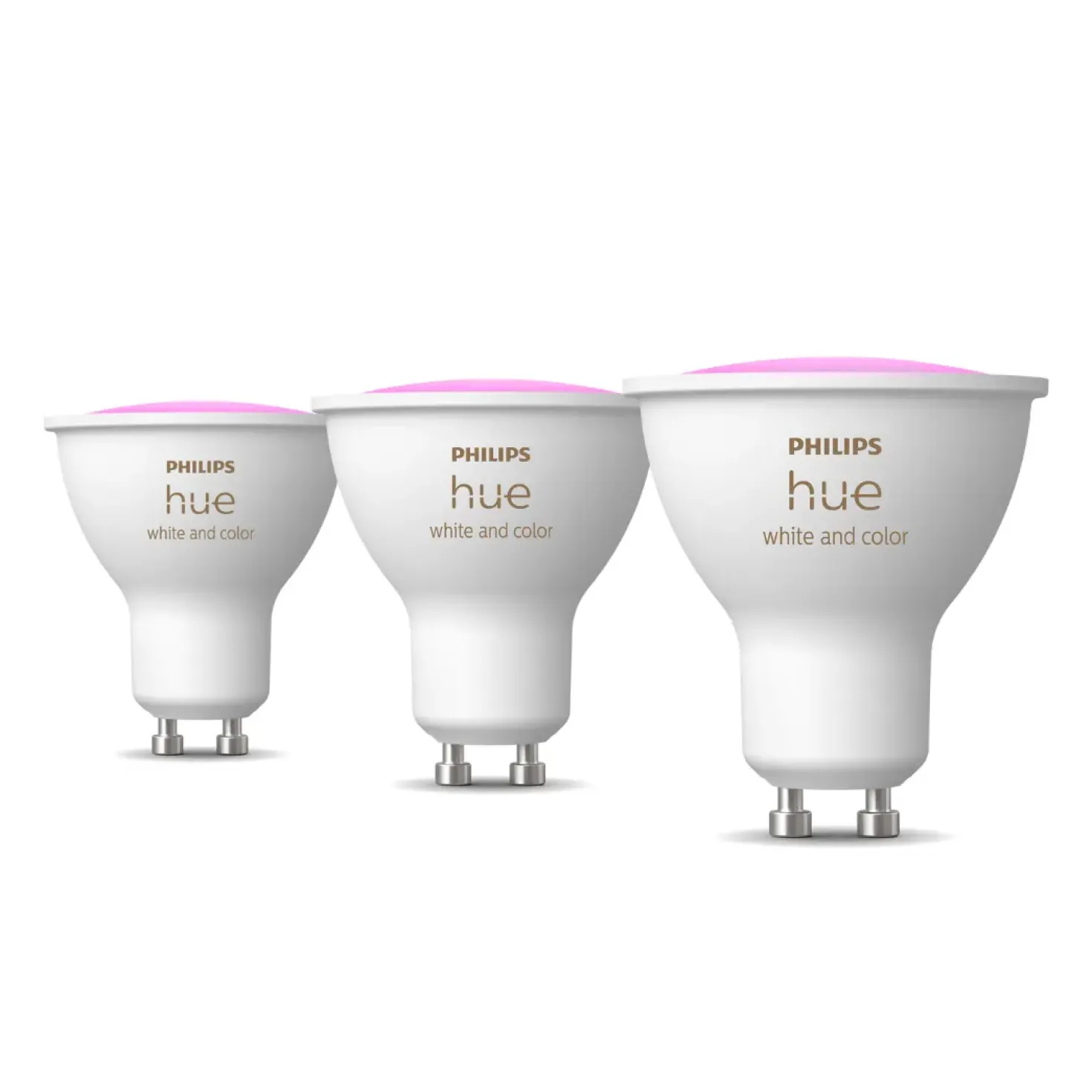 Indbygningsspot | 3-Pak | Inkl. Philips Hue GU10 | White & Color Ambiance | 400lm | 4,2W | Hvid