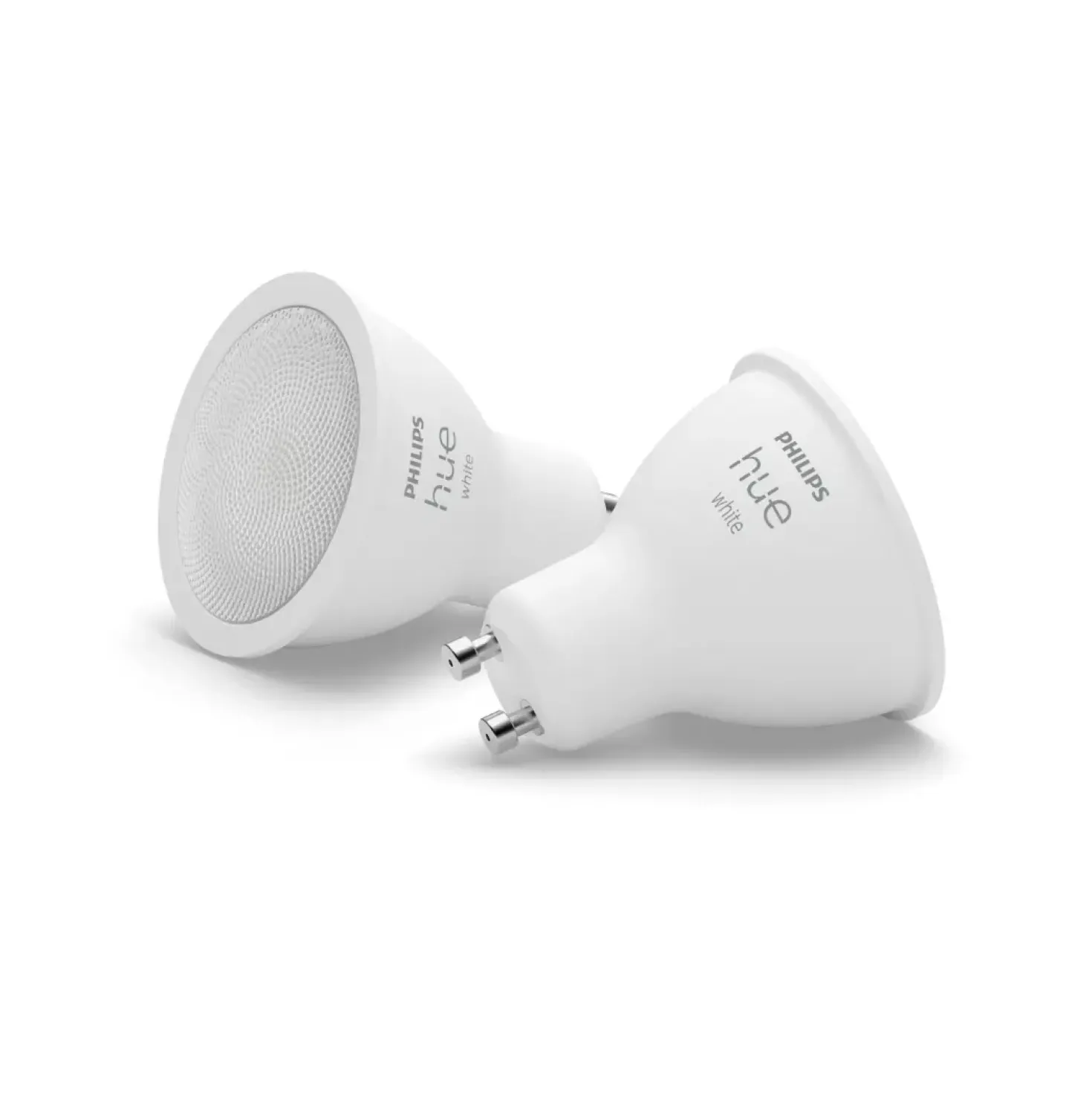 Indbygningsspot Sæt | 10-Pak | Inkl. Philips Hue GU10 | White | 2700K | Bridge + Dimmer | Hvid
