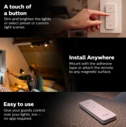 Indbygningsspot Sæt | 10-Pak | Inkl. Philips Hue GU10 | White | 2700K | Bridge + Dimmer | Hvid