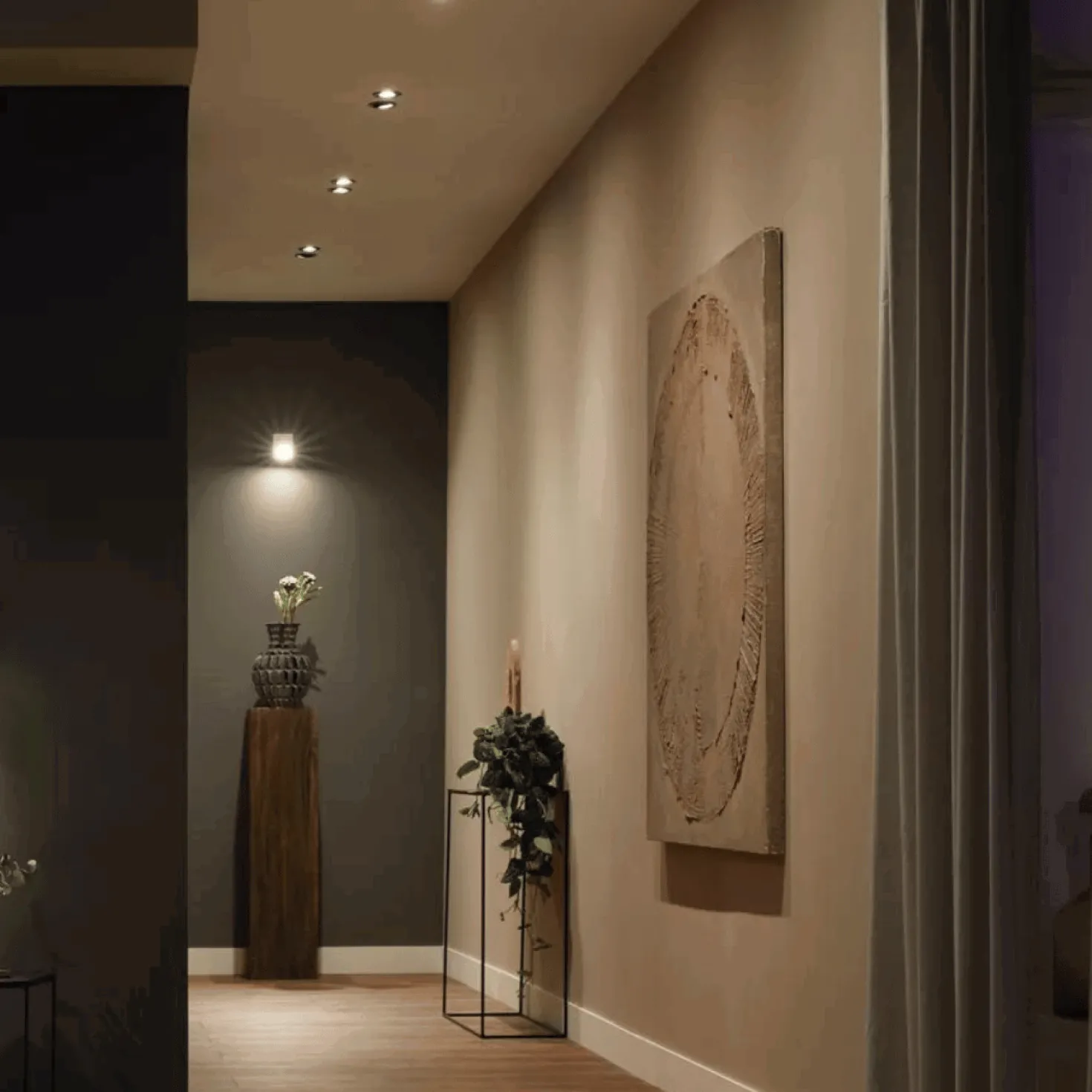 Indbygningsspot Sæt | 10-Pak | Inkl. Philips Hue GU10 | White | 2700K | Bridge + Dimmer | Hvid