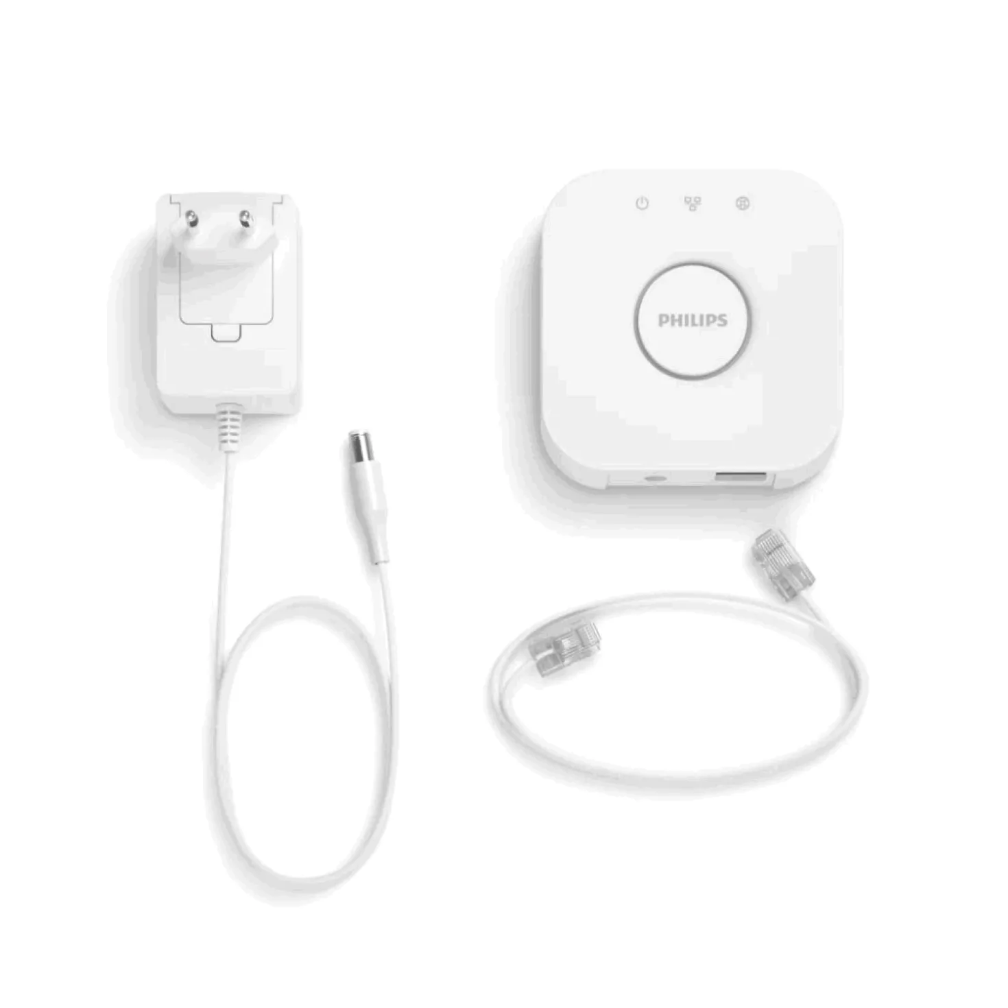 Indbygningsspot Sæt | 10-Pak | Inkl. Philips Hue GU10 | White | 2700K | Bridge + Dimmer | Hvid