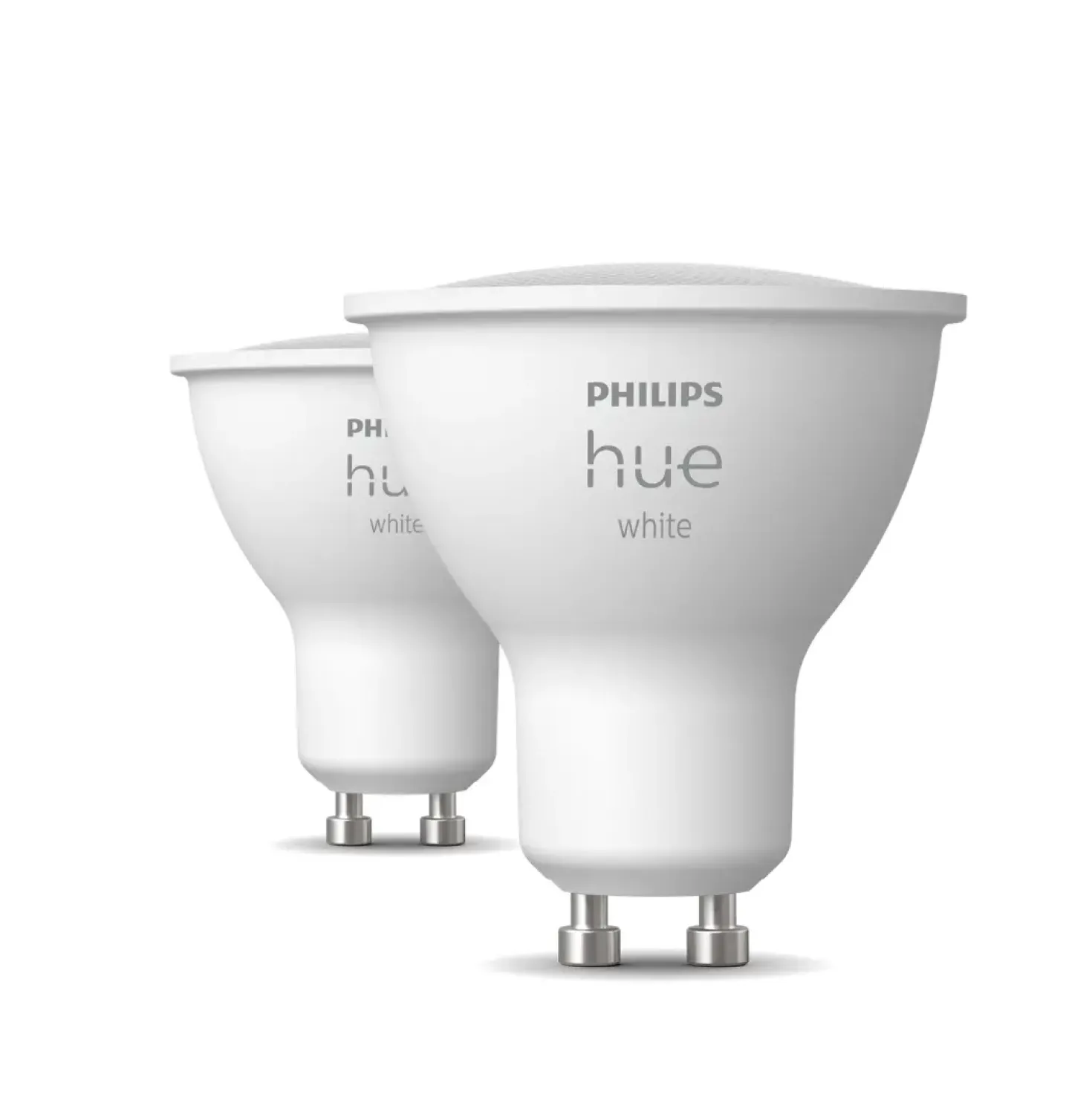 Indbygningsspot Sæt | 10-Pak | Inkl. Philips Hue GU10 | White | 2700K | Bridge + Dimmer | Hvid