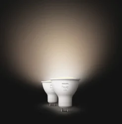 Indbygningsspot Sæt | 2-Pak | Inkl. Philips Hue GU10 | White | 2700K | 400lm | 4,2lm | Hvid