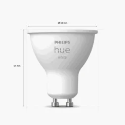 Indbygningsspot Sæt | 2-Pak | Inkl. Philips Hue GU10 | White | 2700K | 400lm | 4,2lm | Hvid