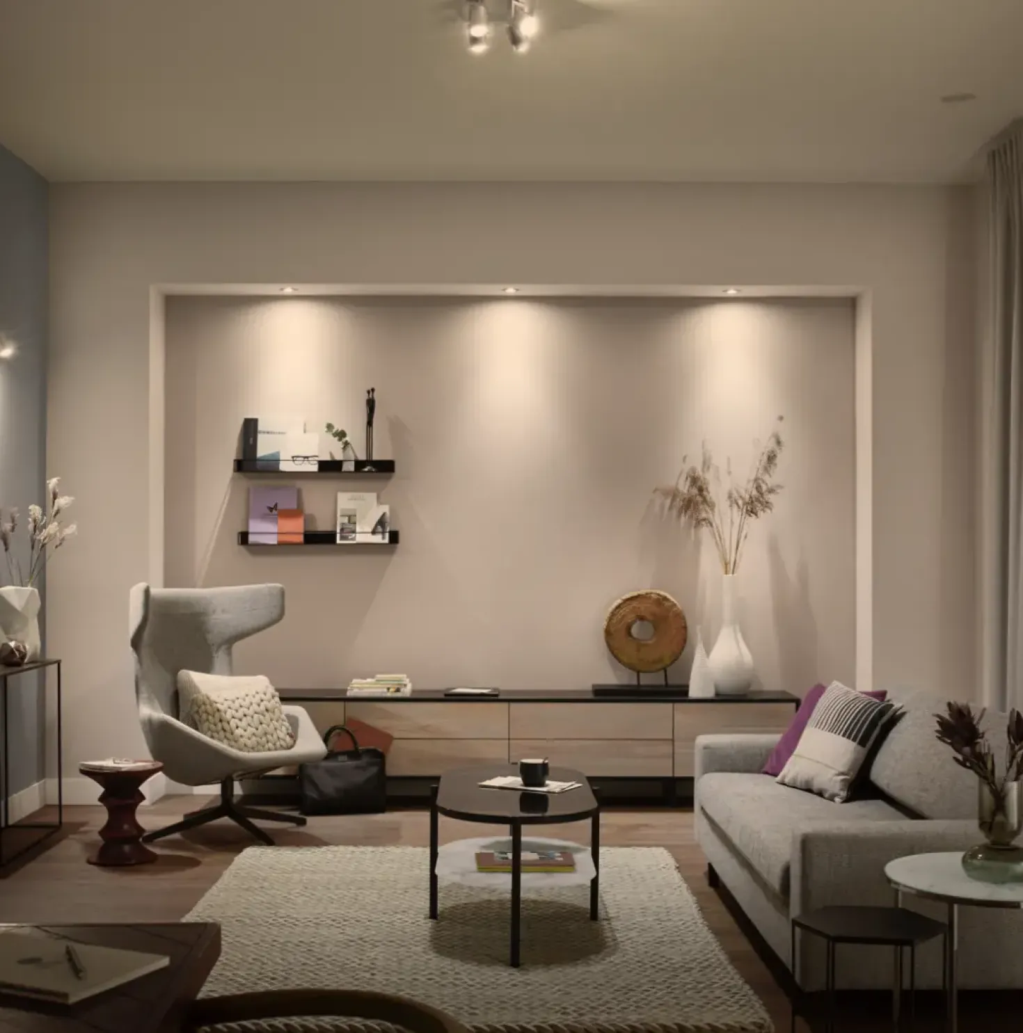Indbygningsspot Sæt | 2-Pak | Inkl. Philips Hue GU10 | White | 2700K | 400lm | 4,2lm | Hvid