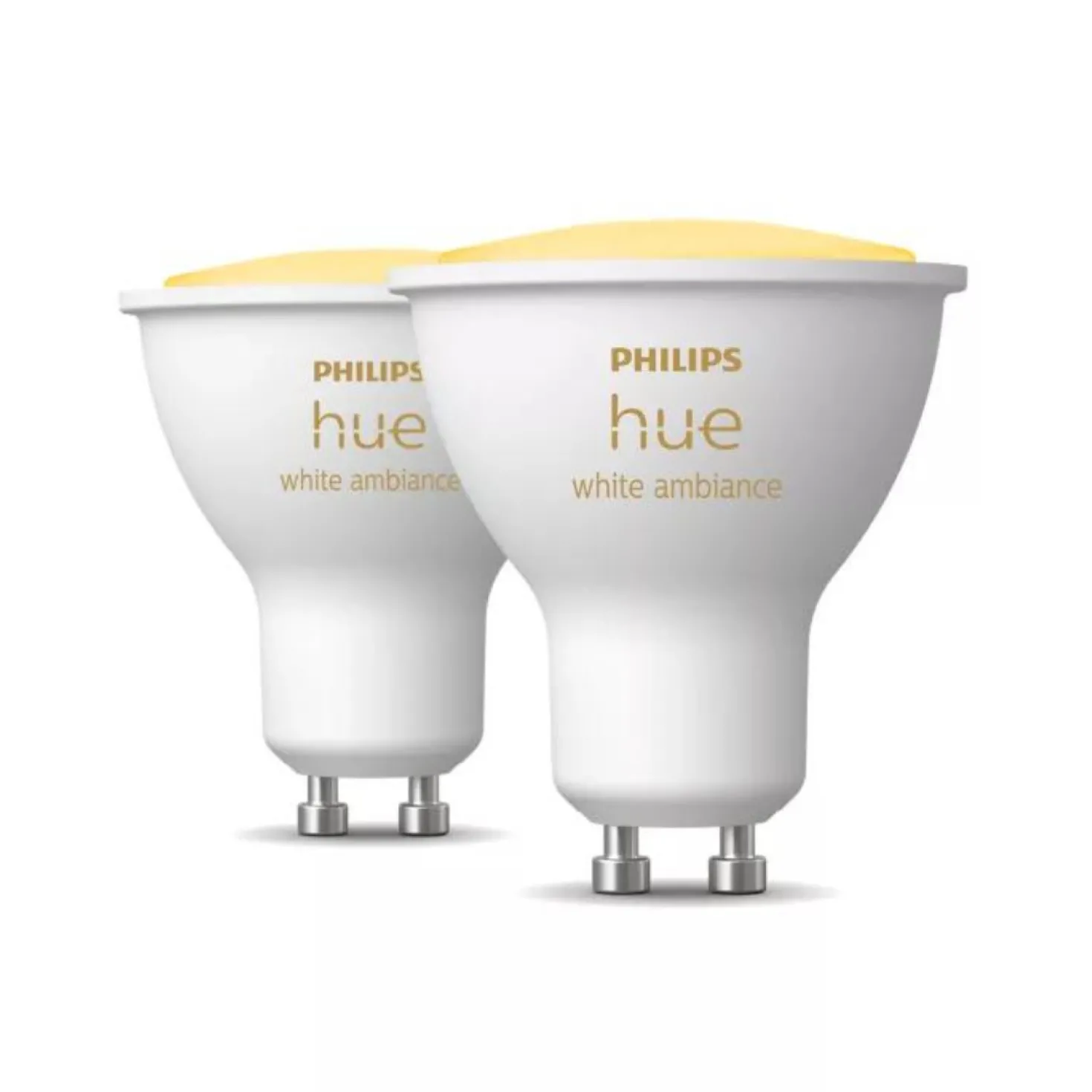 Indbygningsspot Sæt | 10-Pak | Inkl. Philips Hue Gu10 | White Ambiance | Bridge + Sensor | 400lm | 4,2W