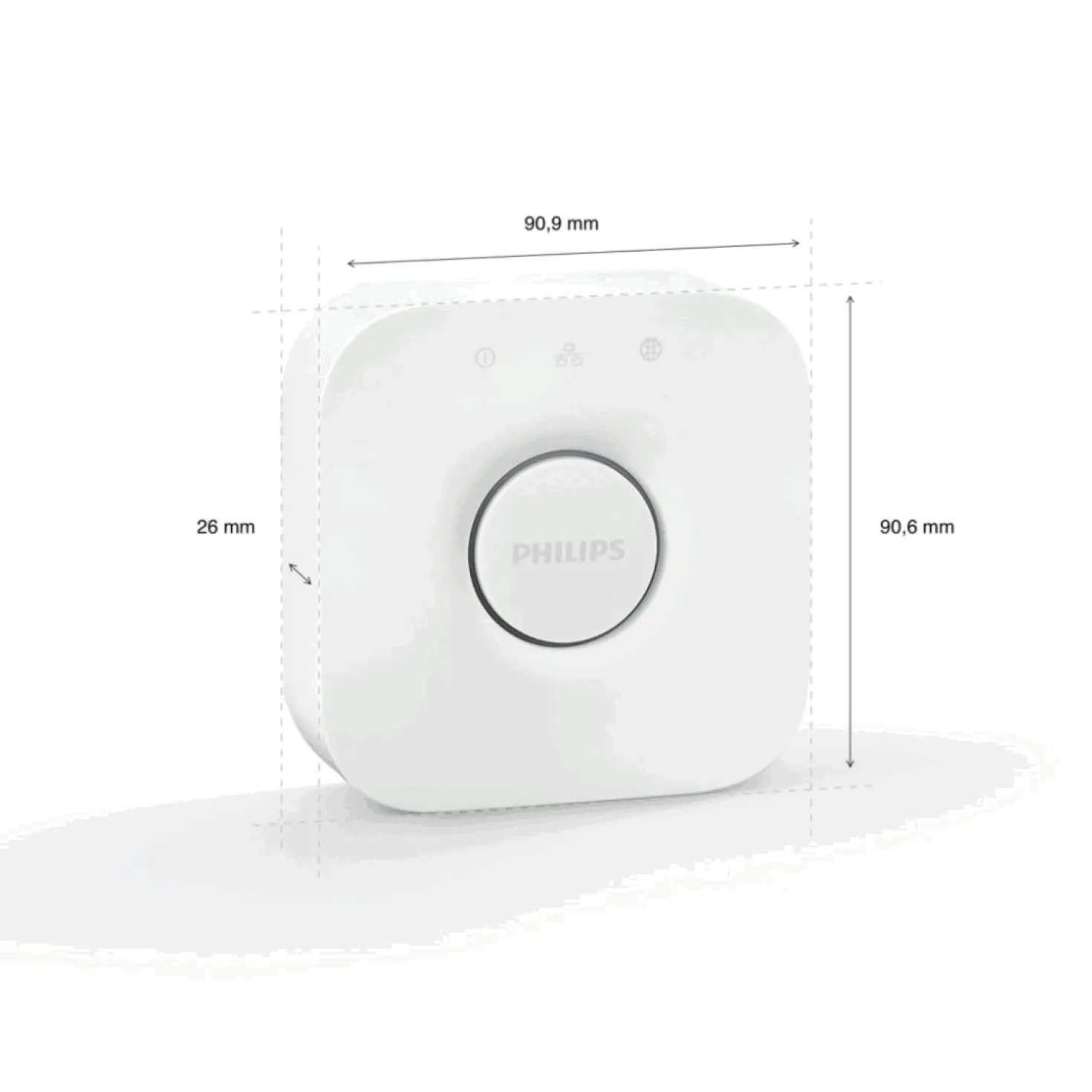 Indbygningsspot Sæt | 10-Pak | Inkl. Philips Hue Gu10 | White Ambiance | Bridge + Sensor | 400lm | 4,2W