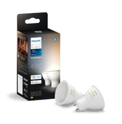 Indbygningsspot Sæt | 10-Pak | Inkl. Philips Hue Gu10 | White Ambiance | Bridge + Sensor | 400lm | 4,2W