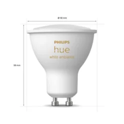 Indbygningsspot Sæt | 10-Pak | Inkl. Philips Hue Gu10 | White Ambiance | Bridge + Switch | 400lm | 4,2W