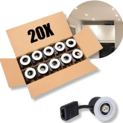 Indendørs Gu10 Spot | Mat Hvid | Inkl. Philips Master Pære Dæmpbar | 3000K | VENTA | 20 stk. pakke