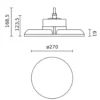 Industrilampe | High Bay | 3CCT | 28000lm | 120/160/200W | SERON | Sort