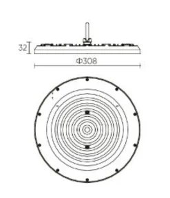 Industrilampe | LED High Bay | 4000K | 20000lm | 200W | SULAN | Grå