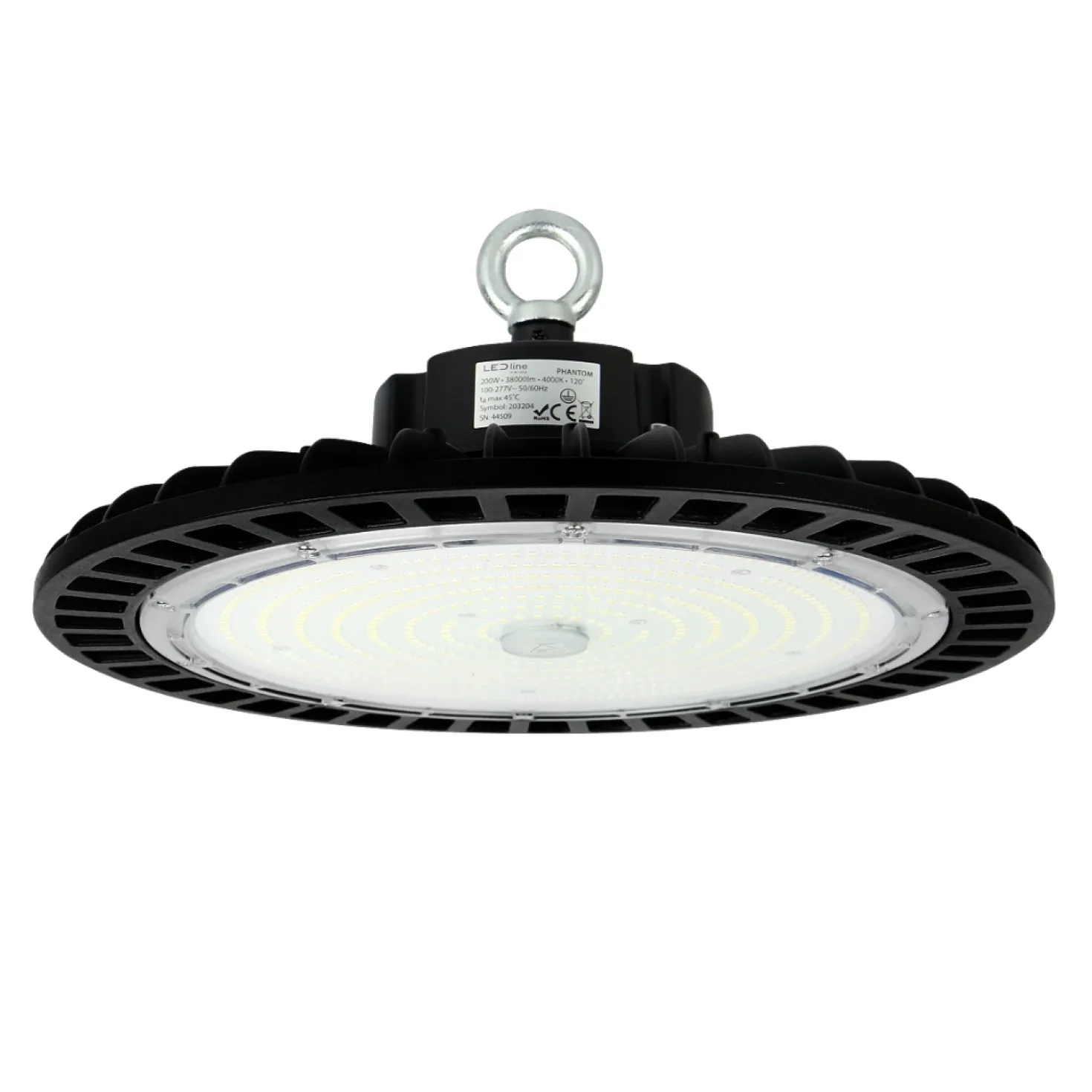 Industrilampe | LED High Bay | 200W | 4000K | 38000lm | 1-10V dæmpning