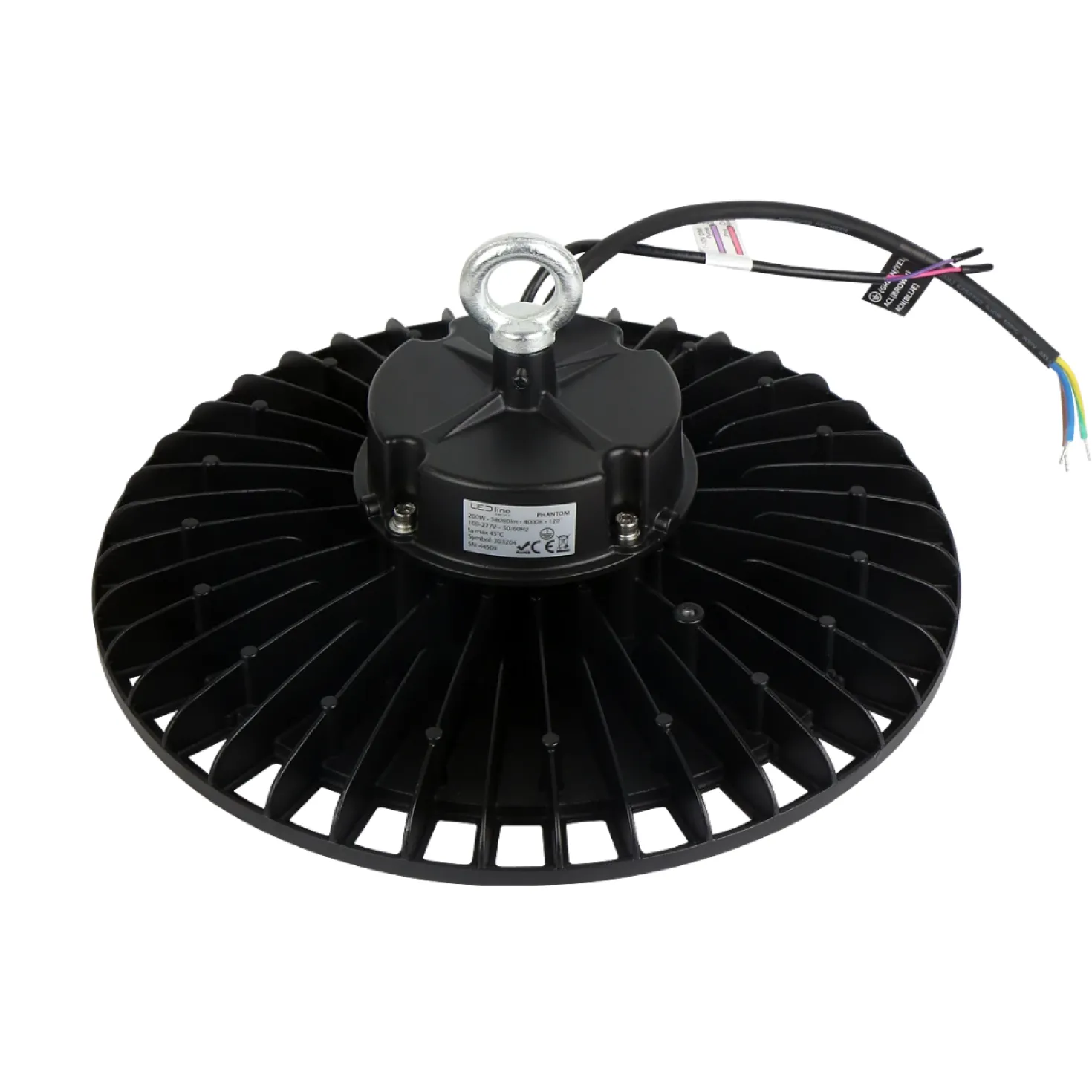 Industrilampe | LED High Bay | 200W | 4000K | 38000lm | 1-10V dæmpning
