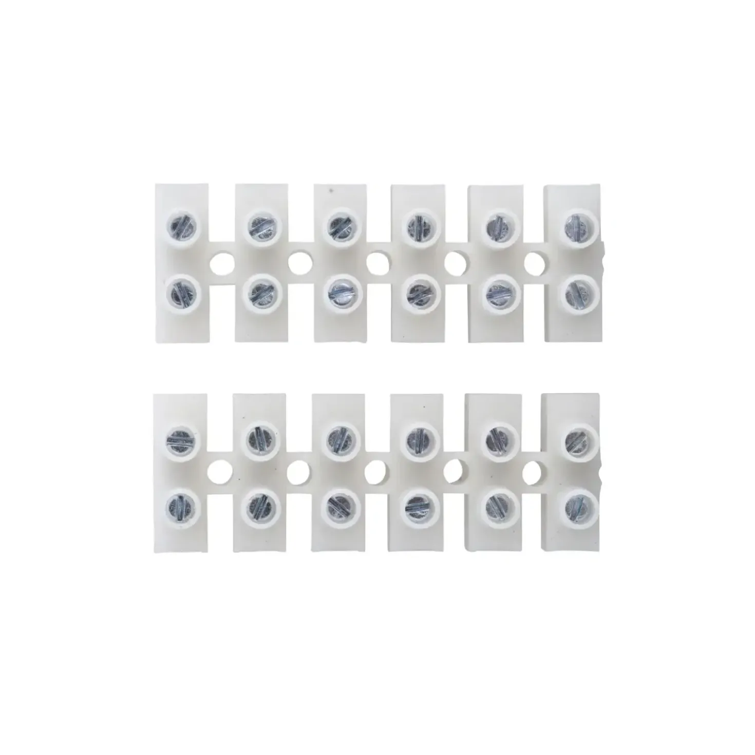 Klemrække 6-polet 4mm² Neutral 2 stk | IP20 | Transparent