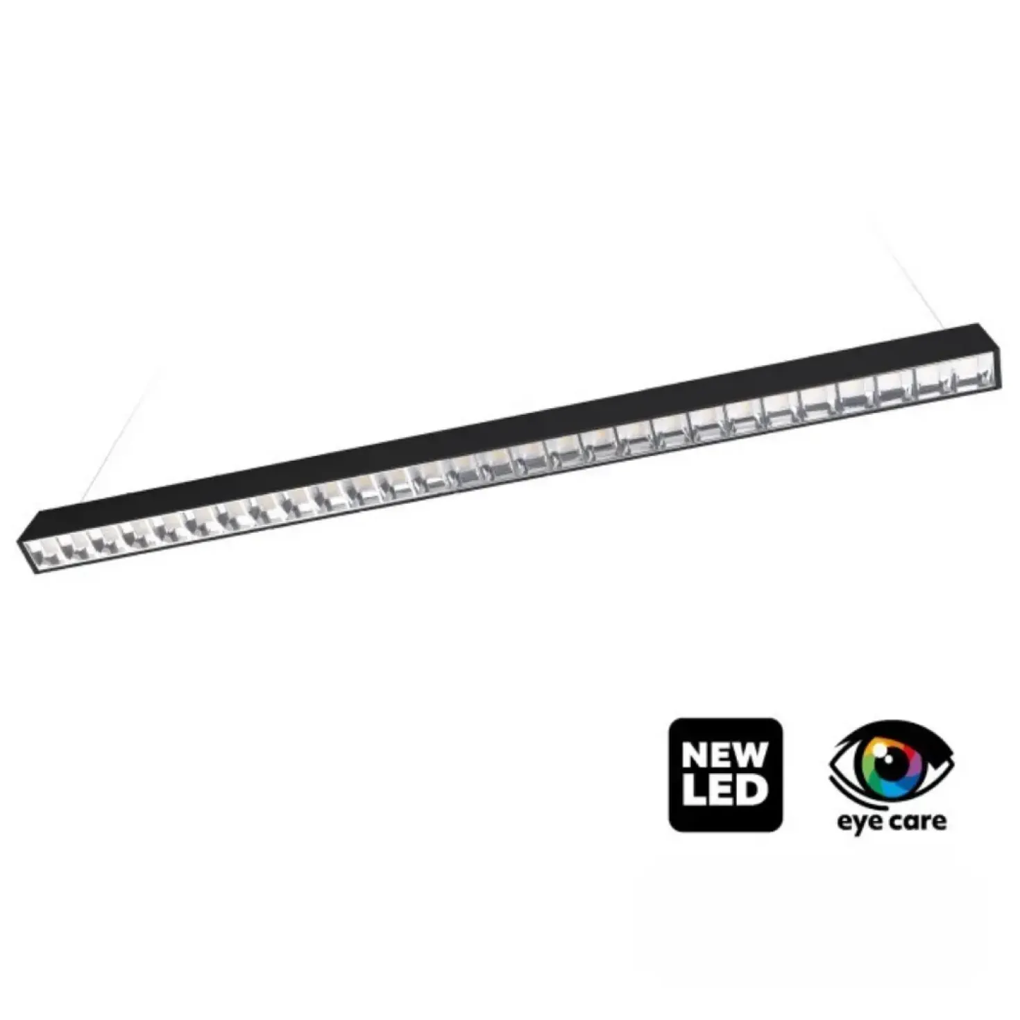 Kontor Loftlampe 120cm | CCT | 3300lm | 30W | KOLINE K2 | UGR19 | Sort
