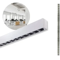 Kontor Loftlampe 120cm | CCT | 3600lm | 30W | KOLINE K2 | UGR19 | Hvid