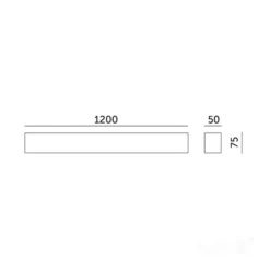 Kontor Loftlampe 120cm | 3CCT | 4800lm | 20W/30W/40W | KOLINE K2 | Sort