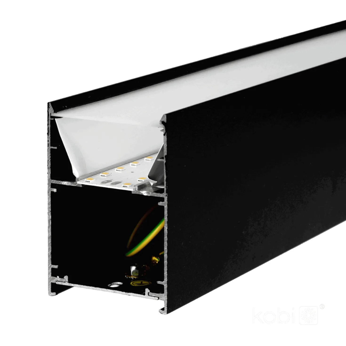 Kontor Loftlampe 120cm | 4000K | 2600lm | 20W | KOLINE K1 | Sort